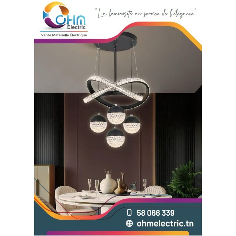 "Lustre Design Élégant – Éclairage Suspended pour Salon, Salle à Manger ...